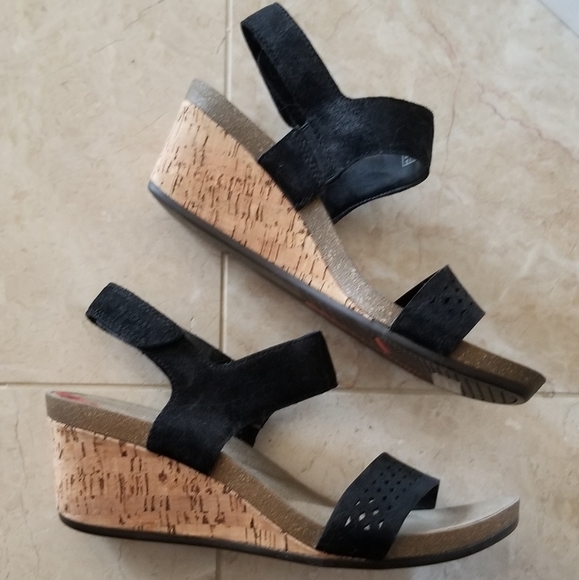 ROCKPORT SUEDE & CORK SOLES WEDGES US 10 - Picture 2 of 6